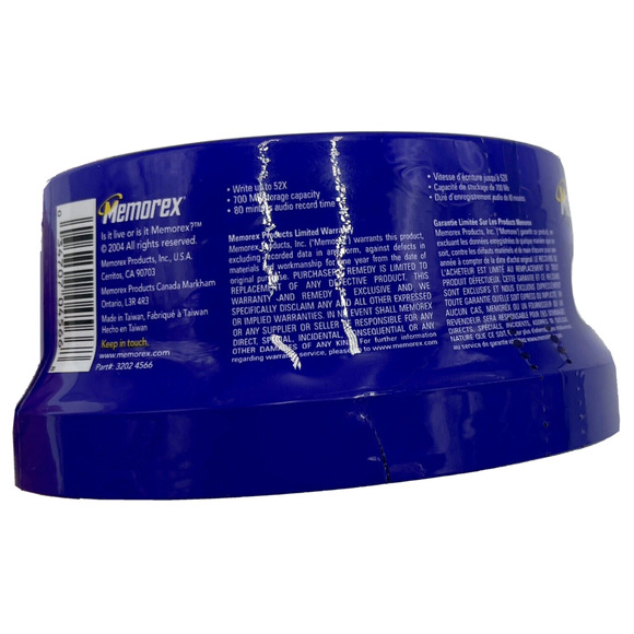 Memorex CD-R Disks 30 Pack 52X 700MB 80 Min Blank CD - New In Sealed Container - Picture 4 of 5